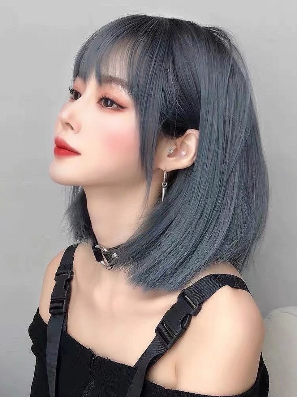 2021年必备灰蓝色|显白显气质的发色,不夸张 减龄初恋发型(雾霾蓝灰