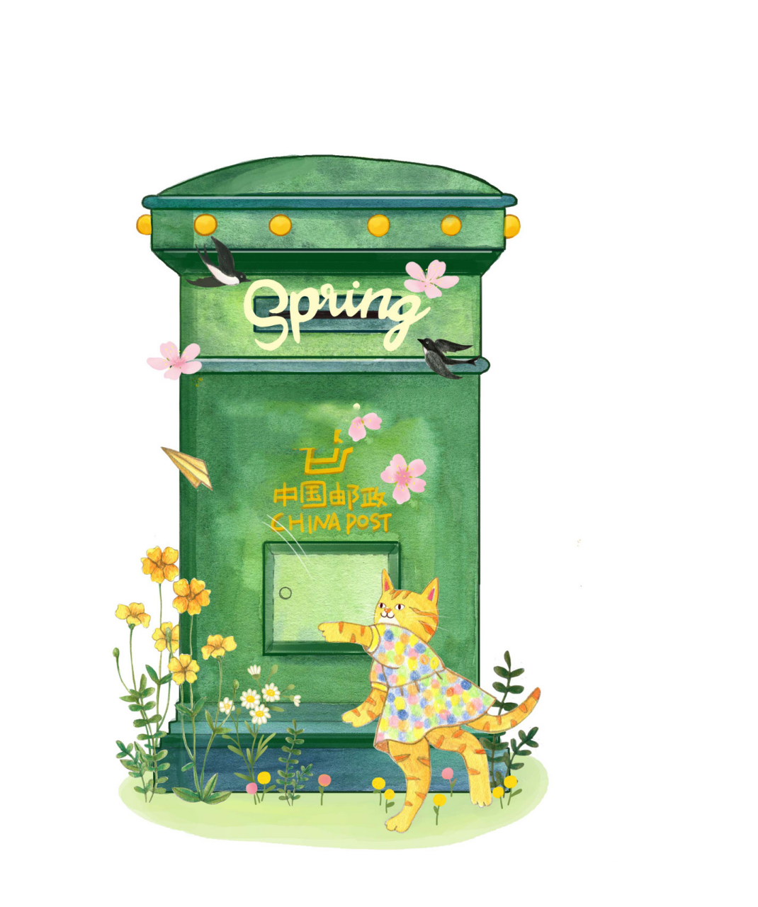 邮筒系列|春夏秋冬 分享最新画的邮筒系列——春夏秋冬.