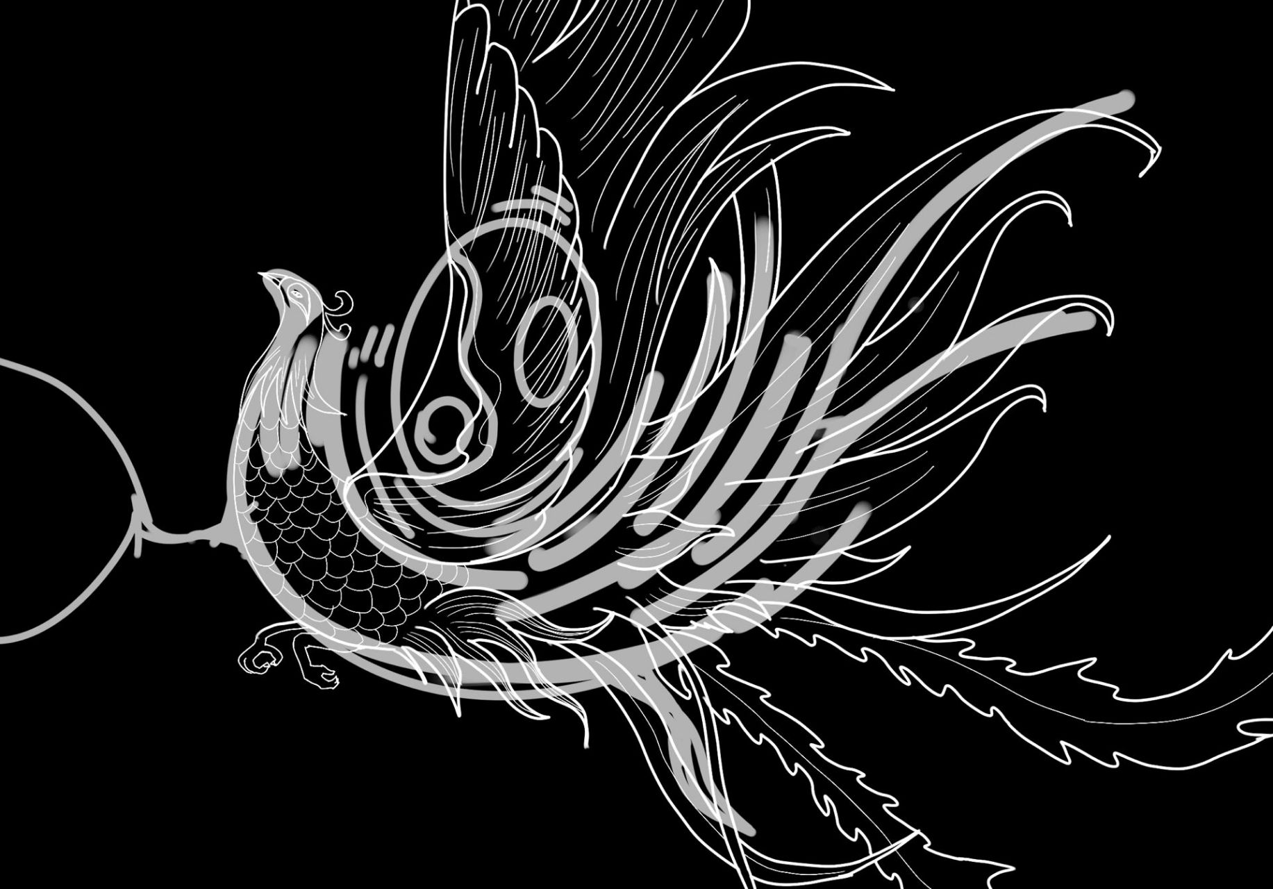 方案还可以这样画:神鸟朱雀 当中国神话传说与现代艺术的碰撞,会有