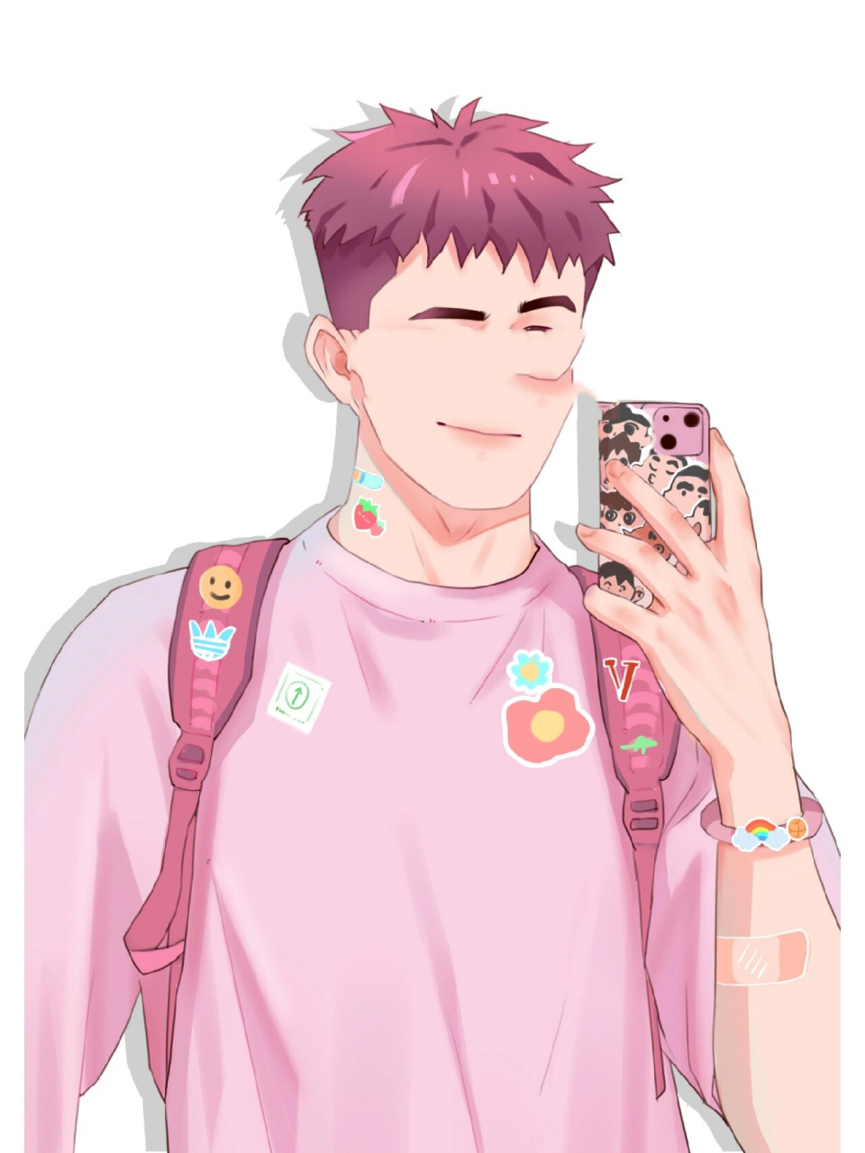 粉色男孩头像 头像约稿👛🉑🧢