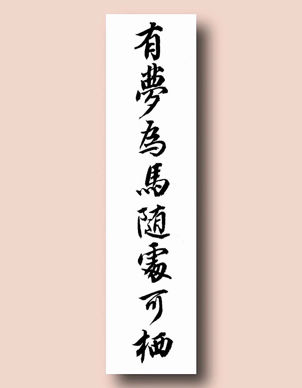 古风毛笔字行书手写97我的书法|练字文案 有梦为马,随处可栖.