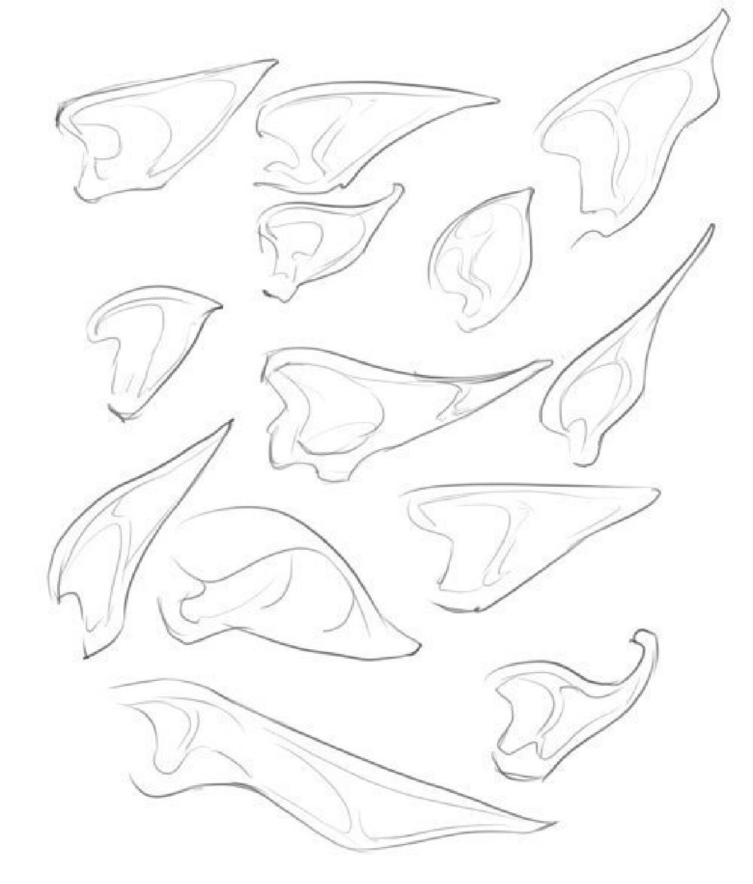 【绘画参考】精灵耳朵的造型参考96带结构