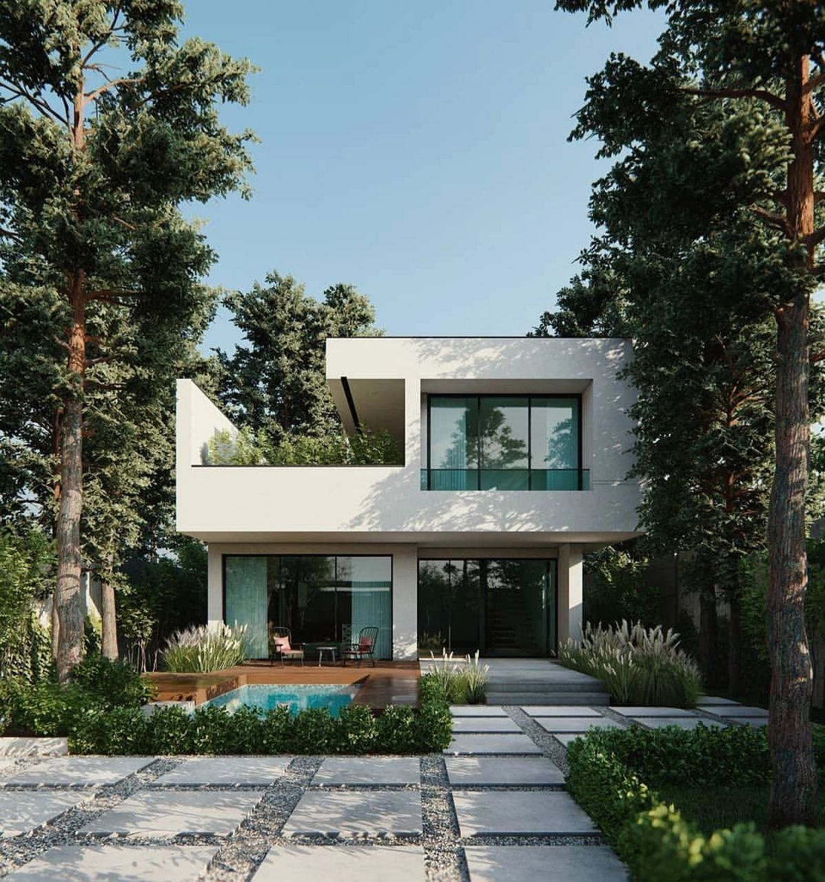 别墅设计|占地80平米的二层小别墅 很简单的二层小楼,带超大露台空间