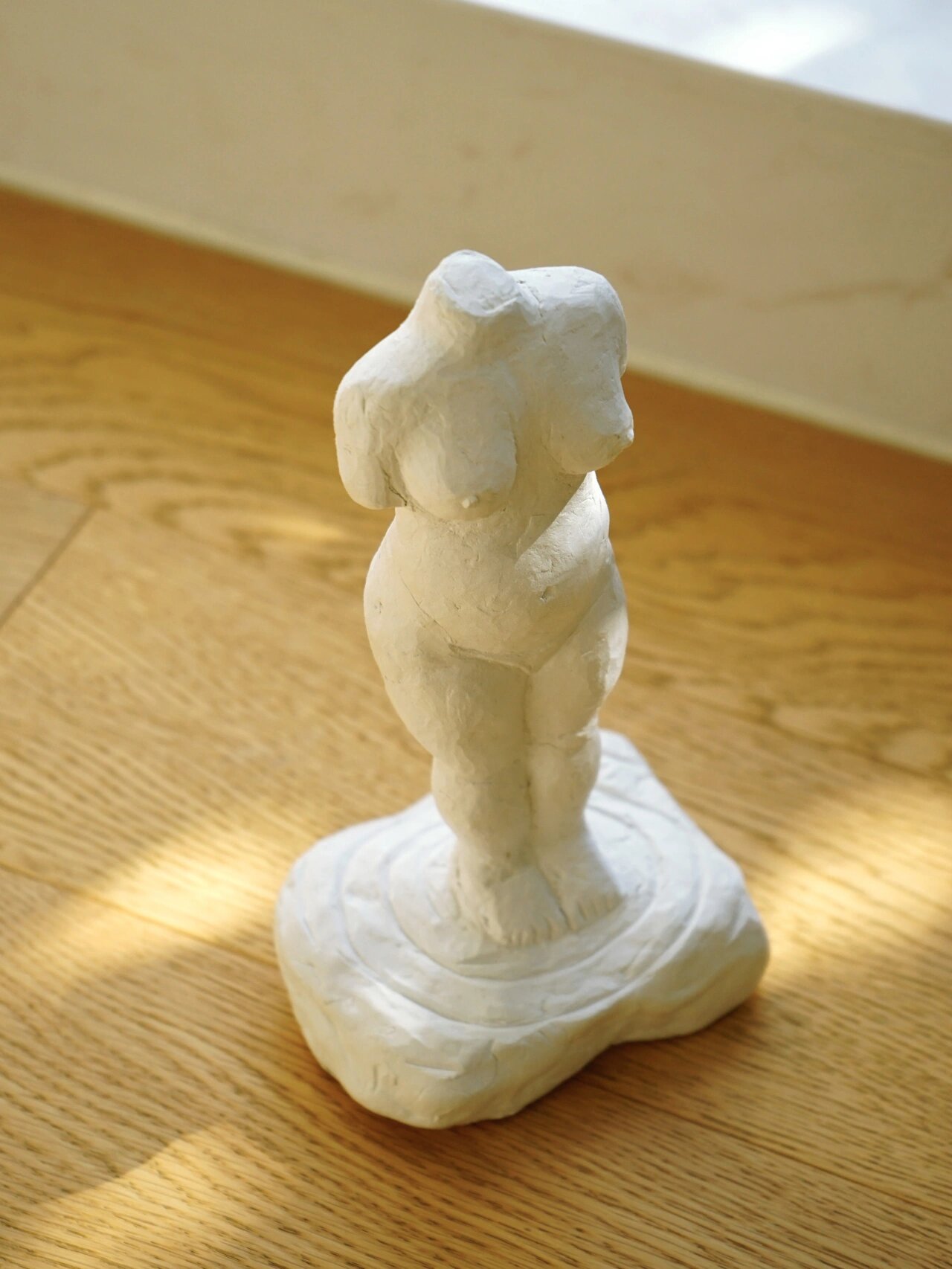 手工制作一个小雕像摆件 假期用石塑粘土做的第一个小作品,非专业,请