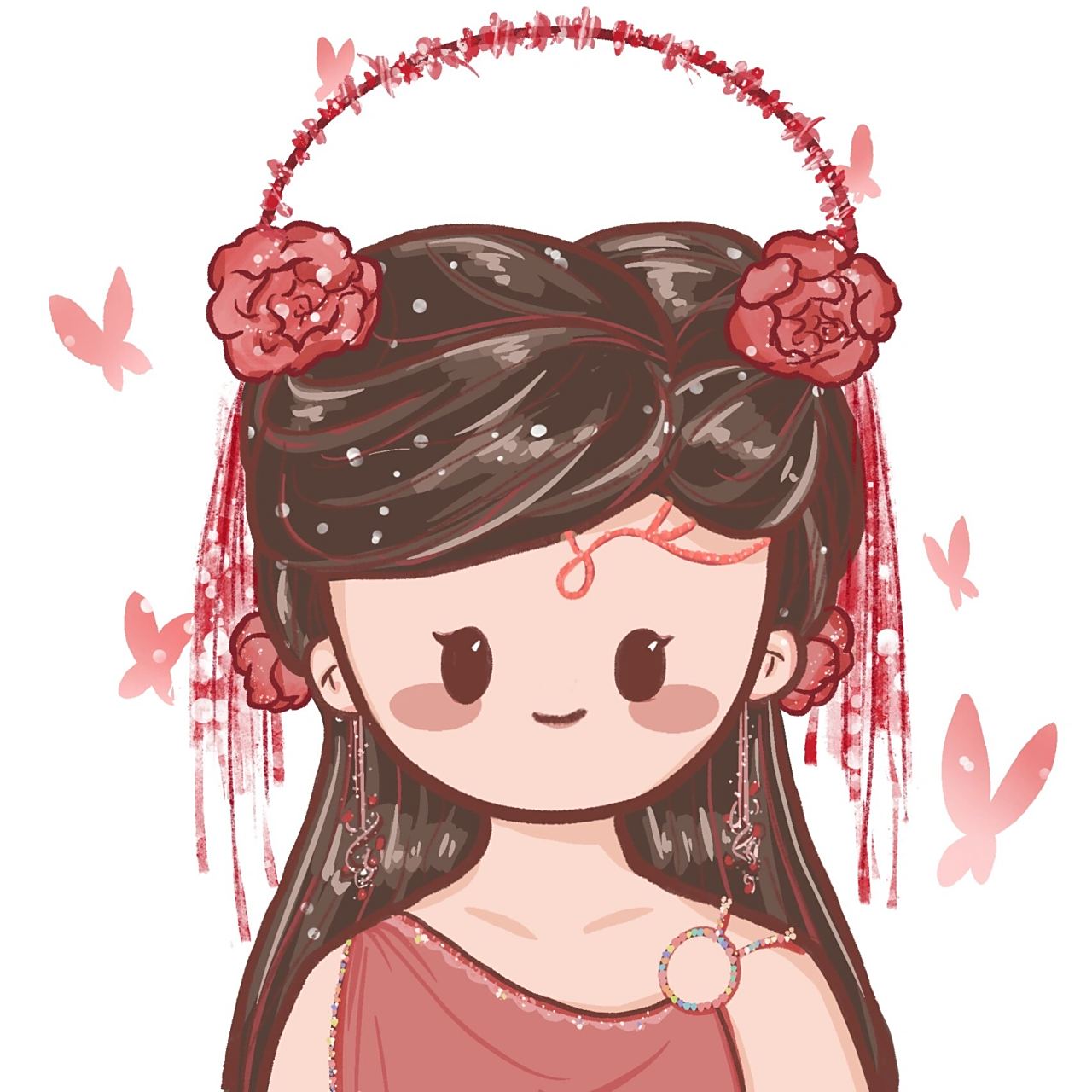 有的又调整了一下,终于把欢天喜地七仙女的头像合集整理出来啦 排列