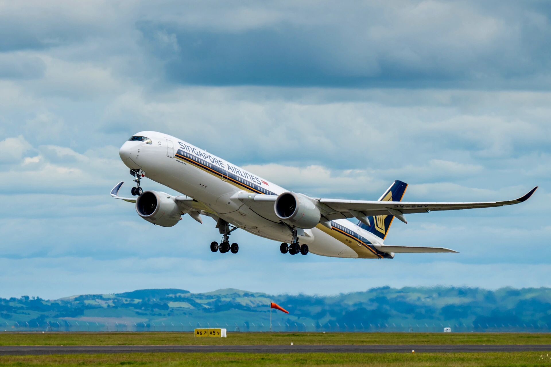 「飞」新加坡航空9v-smy 新加坡航空a350-900是来奥克兰的主力机型