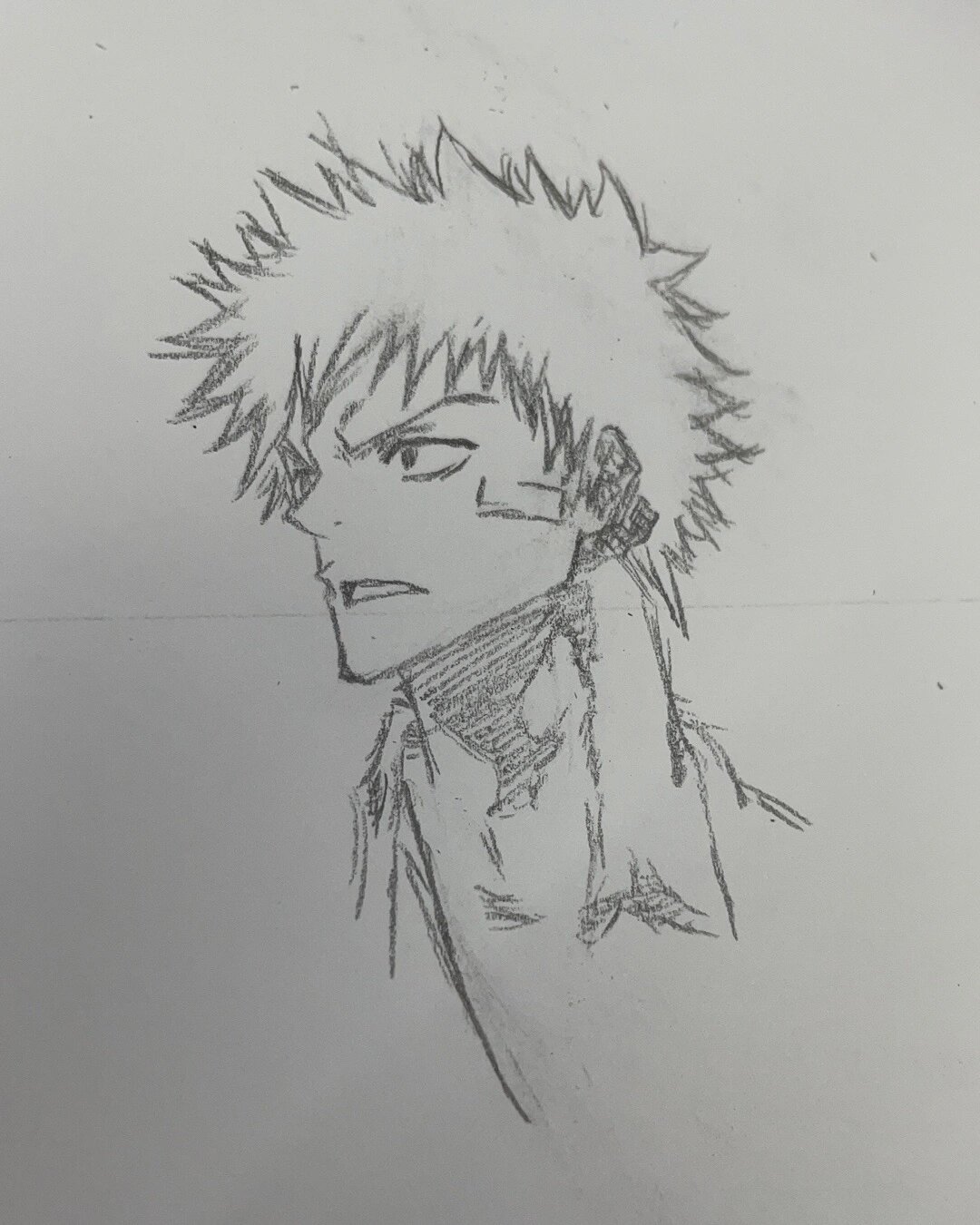 手绘 死神bleach 黑崎一护 铅笔手绘过程 小白日常绘画