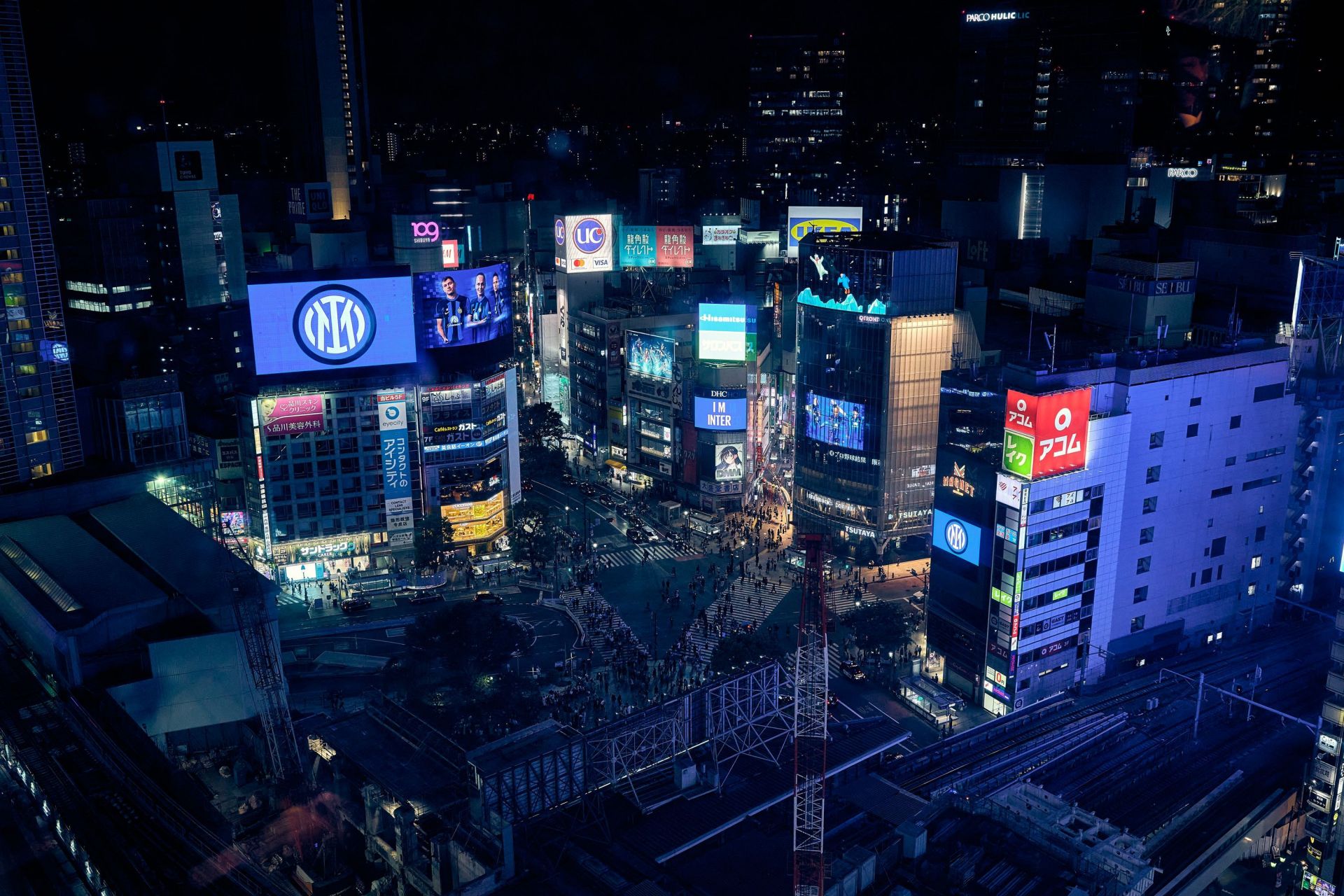 渲染涩谷十字路口 9602  沉浸式感受蓝黑色的东京之夜0294