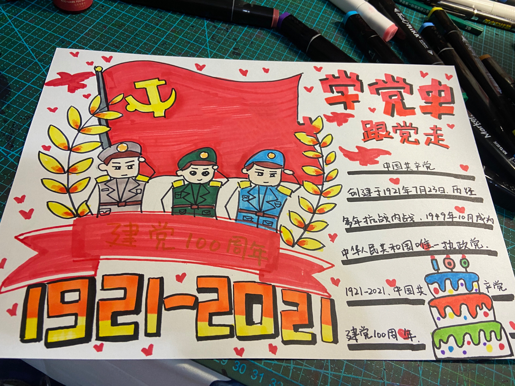 学党史 跟党走 手抄报