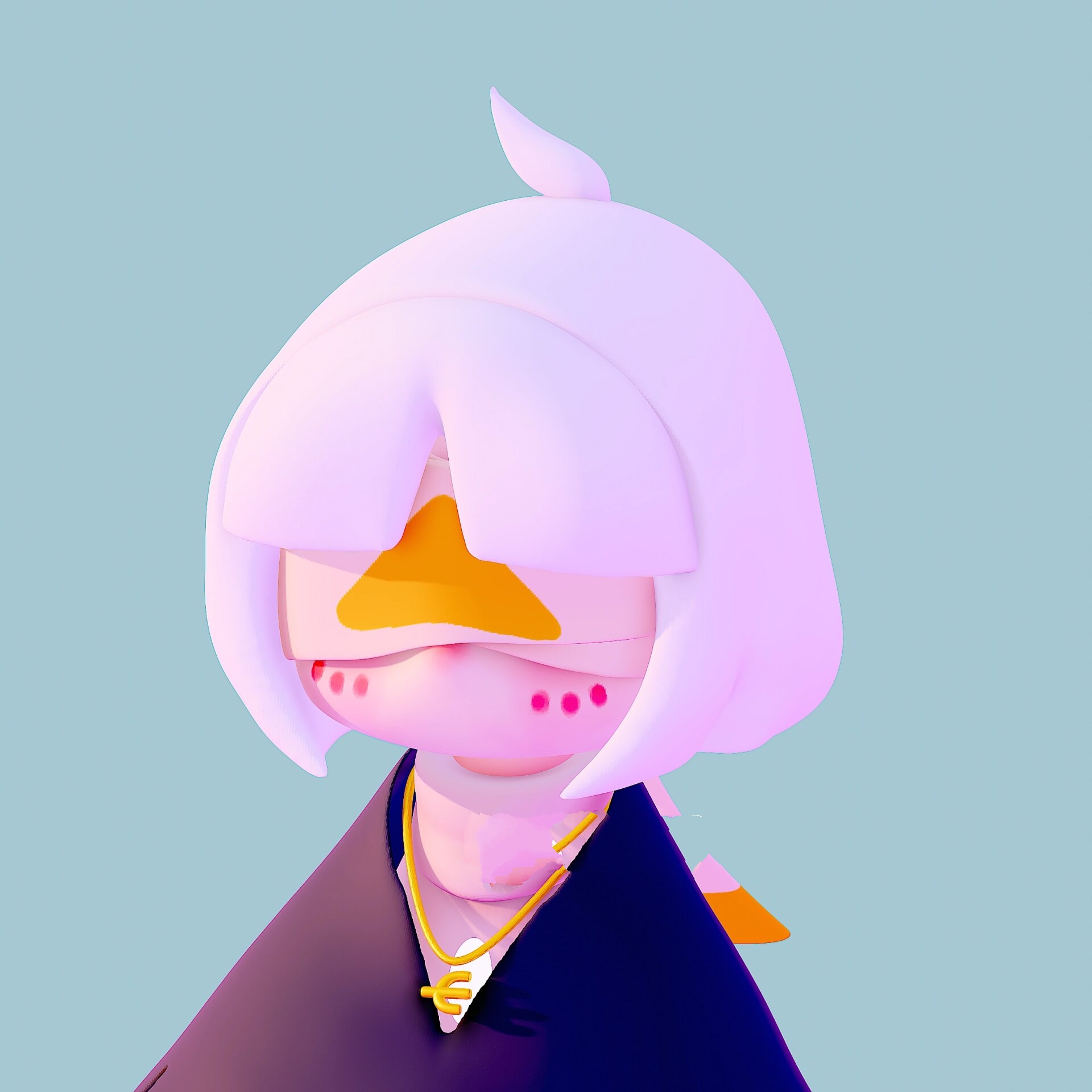 光遇3d小头像∈学生头 新季节的眼罩太帅了,所以做了个眼罩版本 真是