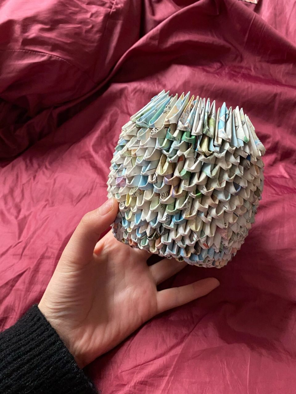 纸菠萝盖子怎么叠图片