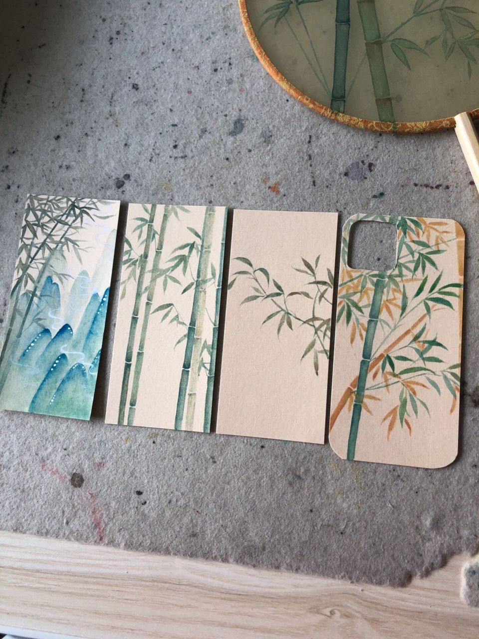 画一组竹子系列～可做成手机壳书签明信片 竹,有着不一般的中国传统