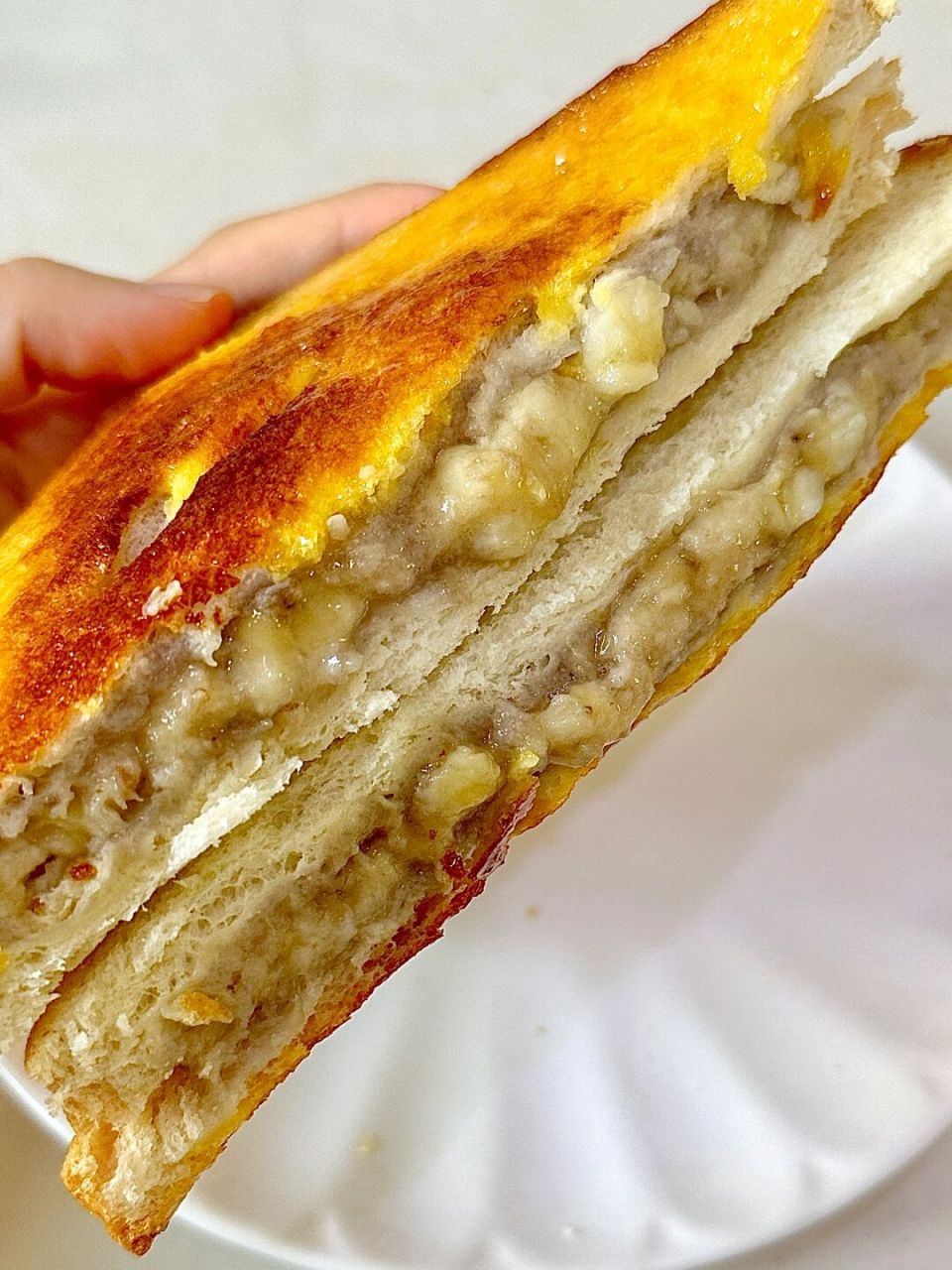 真的太好吃啦! 脆脆的面包片77糯糯的香蕉馅绝了!