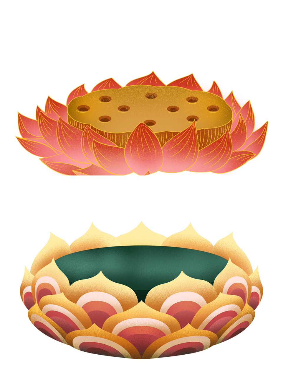 敦煌莲花座97手绘观音佛座97png免扣素 9405中国的传统文化