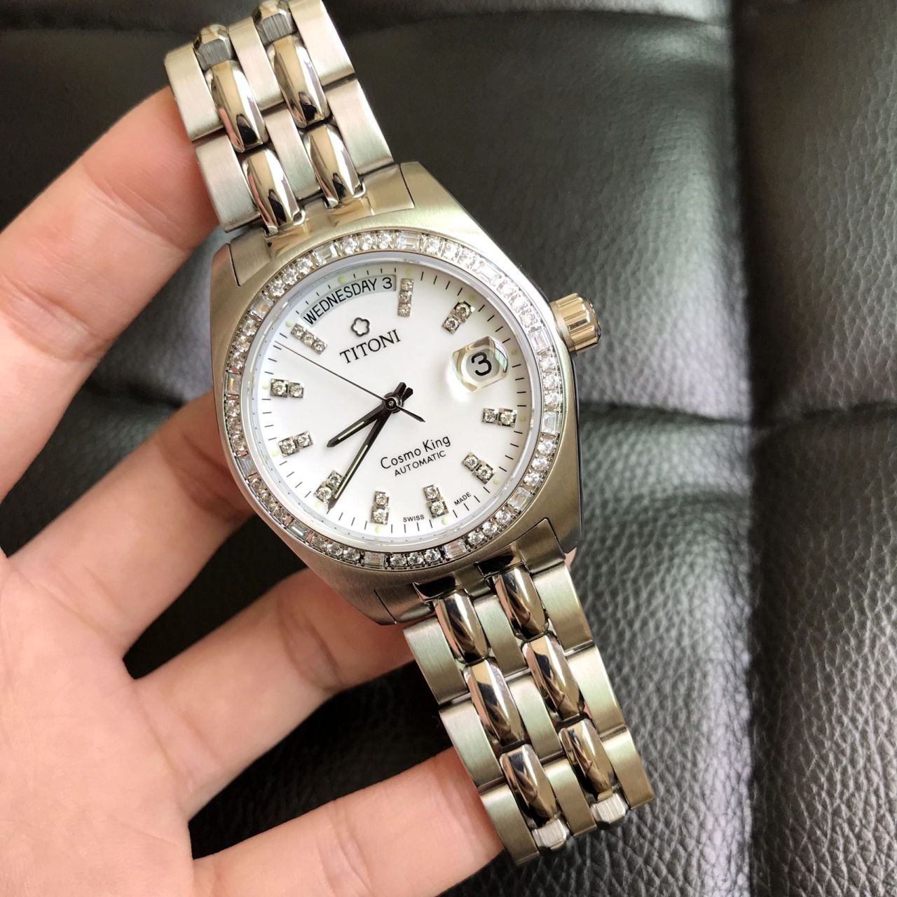 梅花手表787宇宙系列白盘自动机械男表 梅花手表宇宙787系列自动机械