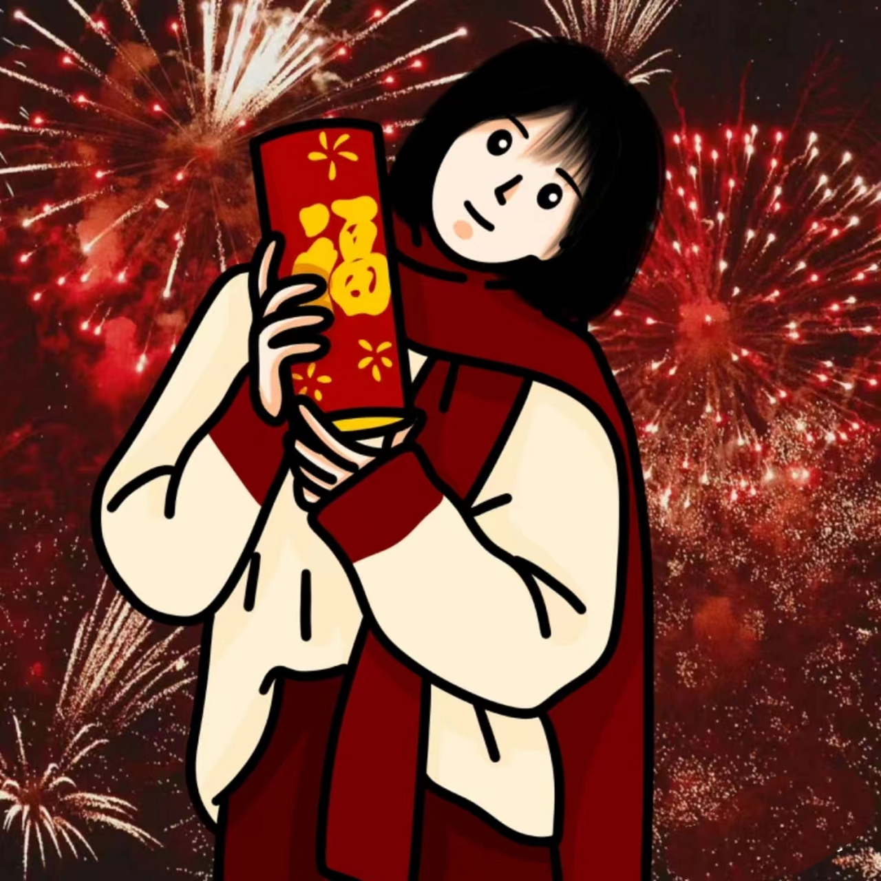 07新年新气象,新年当然要用喜庆头像啦~ 吉祥如意,平安喜乐99
