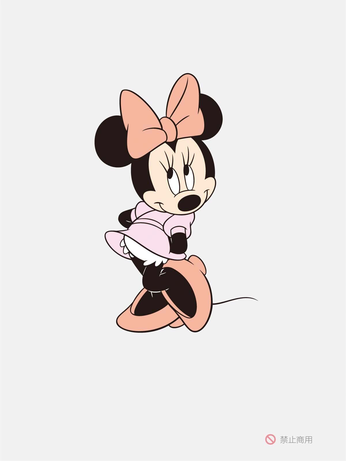 超高清卡通米妮9797～高清简笔画