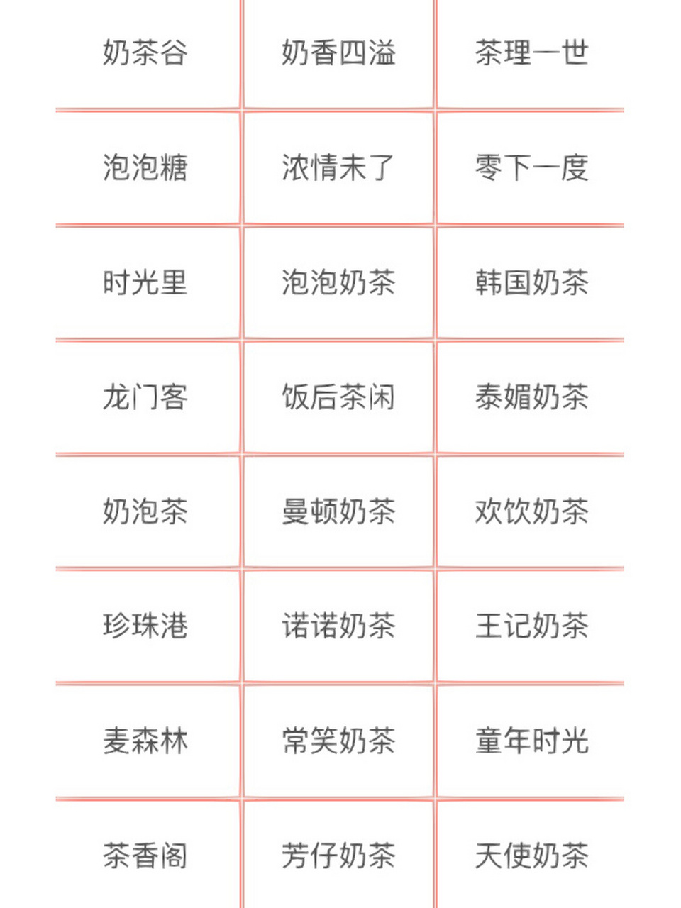 时尚个性的奶茶店名字 多滋奶茶店,果草记奶茶店,冰柠公主奶茶店,楼兰