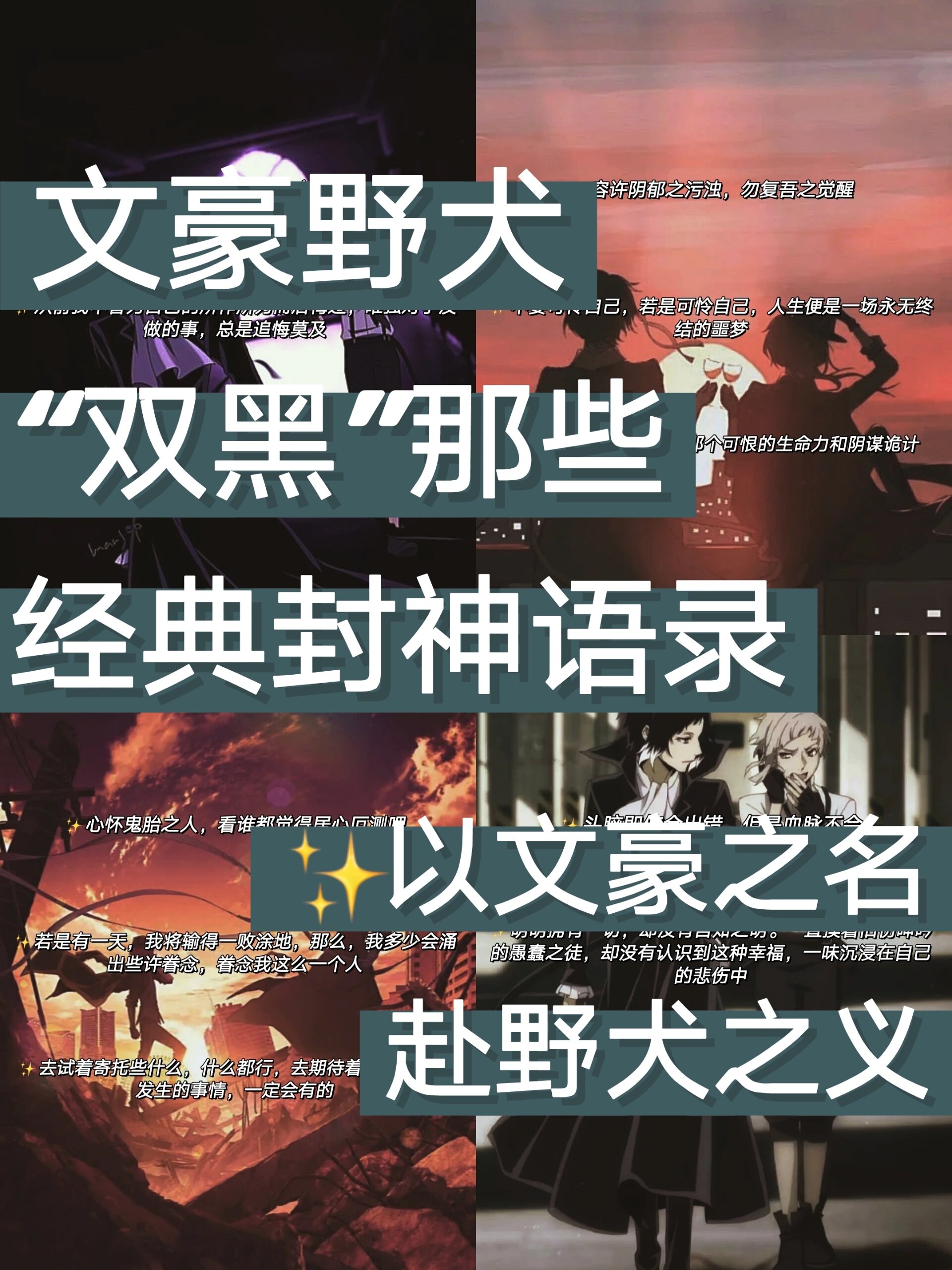 97 文豪野犬|双黑经典封神语录