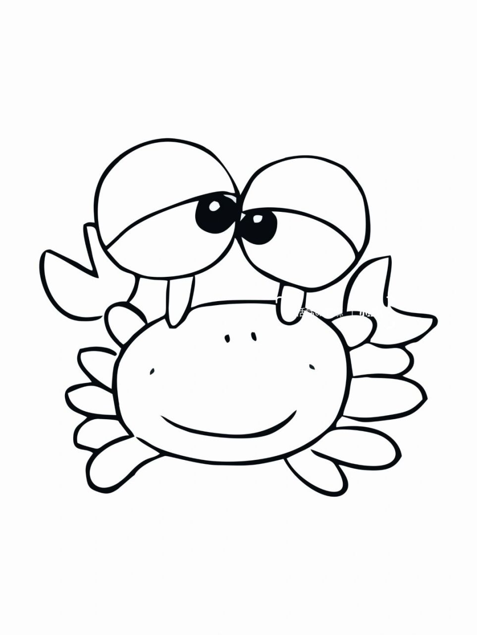 画画的日常# 螃蟹素材简笔画,可以直接保存打印涂色的素材,你是范对