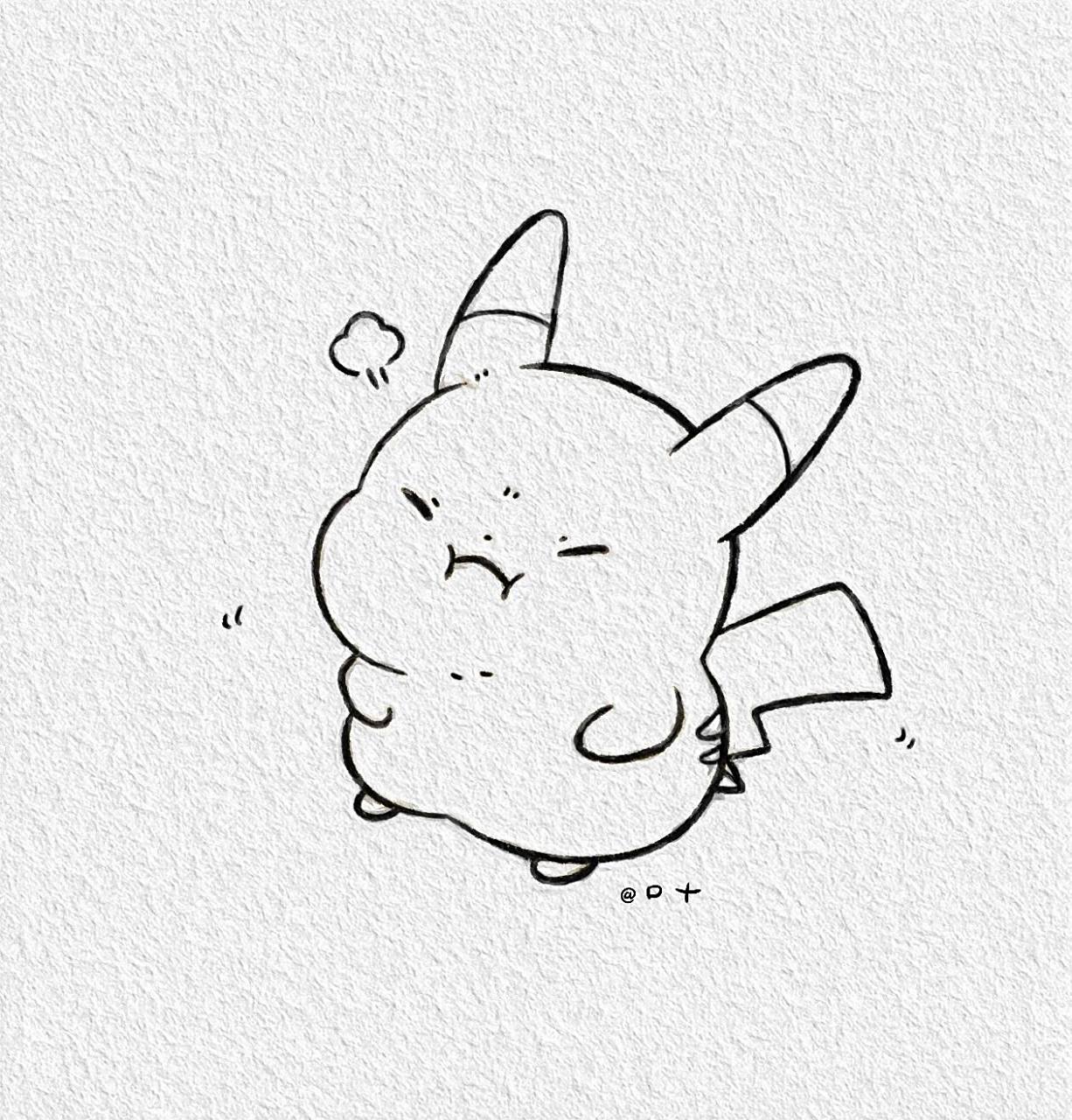 皮卡丘简笔画附教程 皮卡丘简笔画附教程