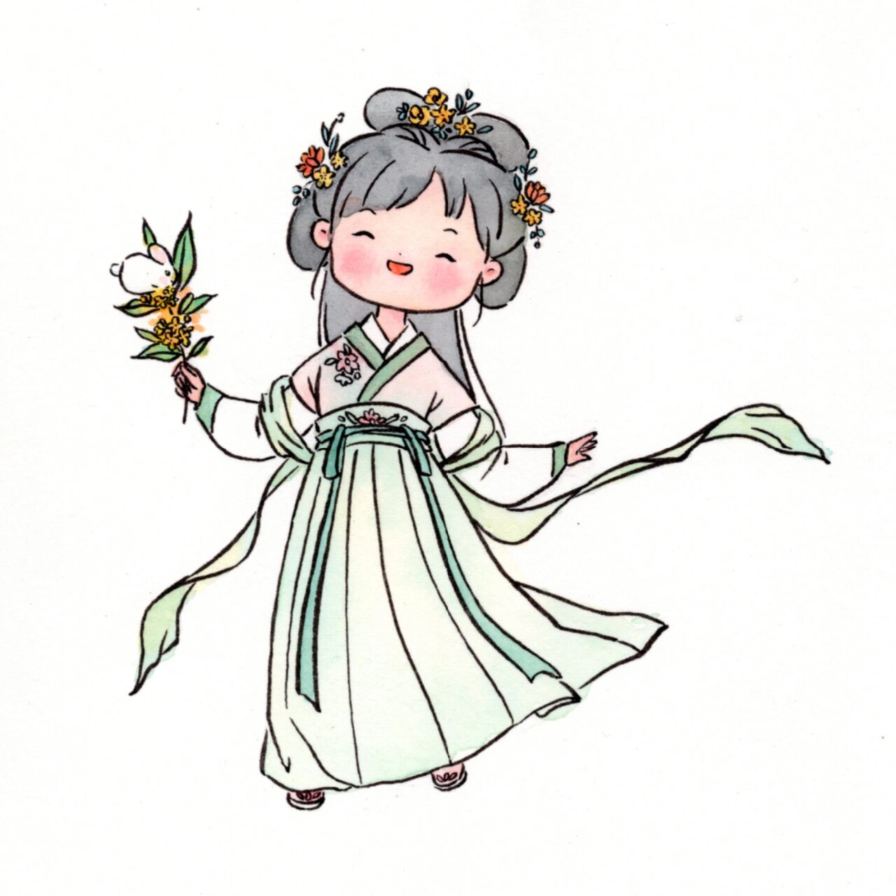 古风小人儿简笔画合集92