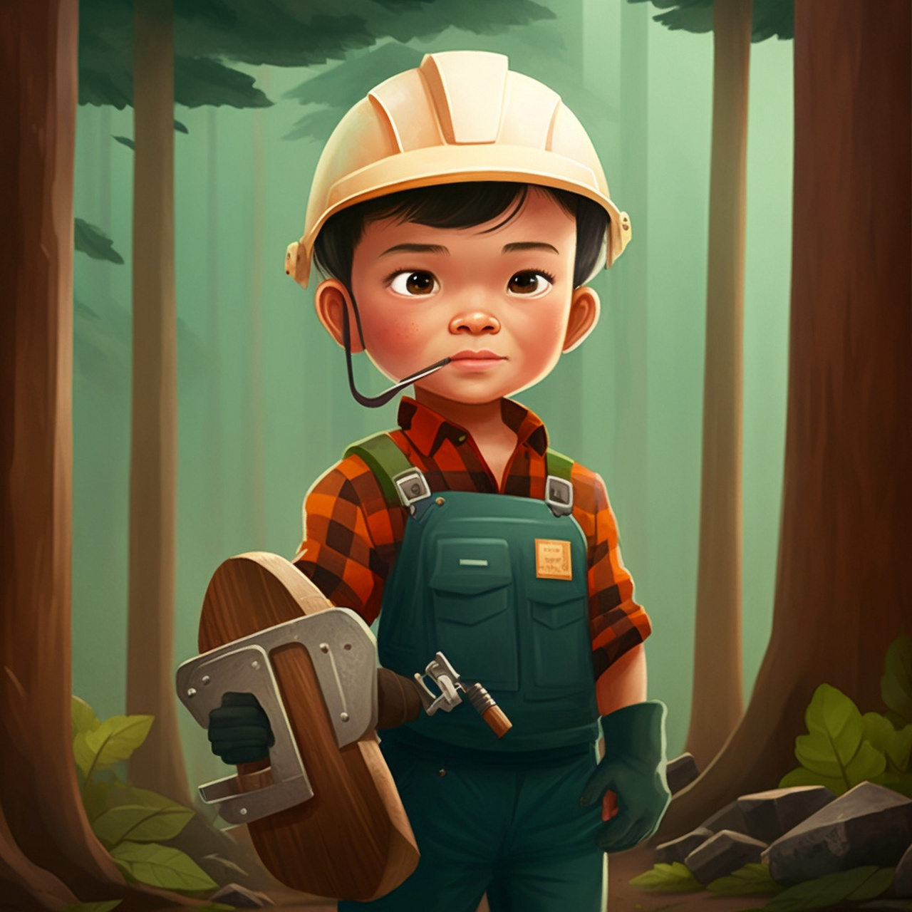 职业头像之伐木工人