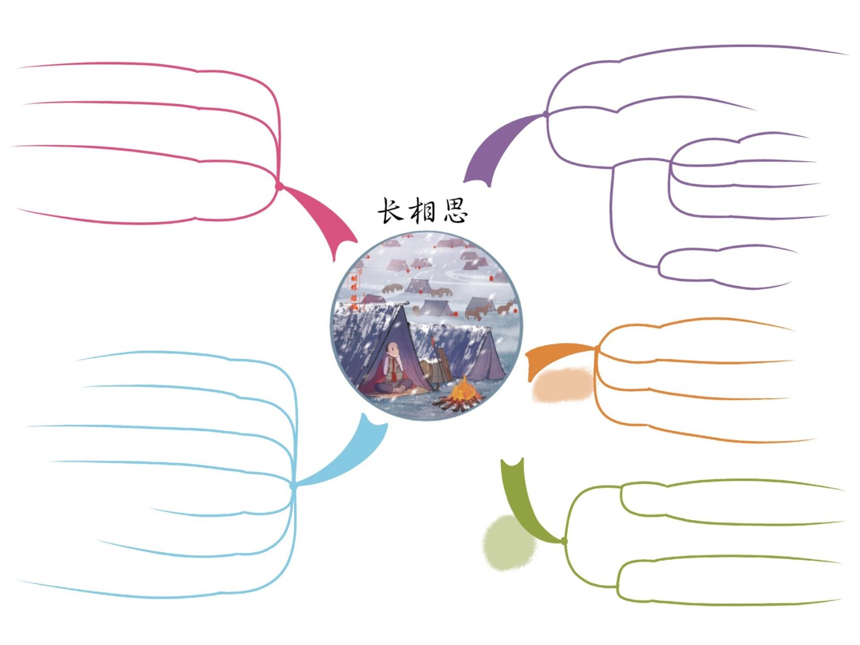 五语上丨21古诗词三首《长相思》思维导图 无论是山居秋天雨后,月落乌