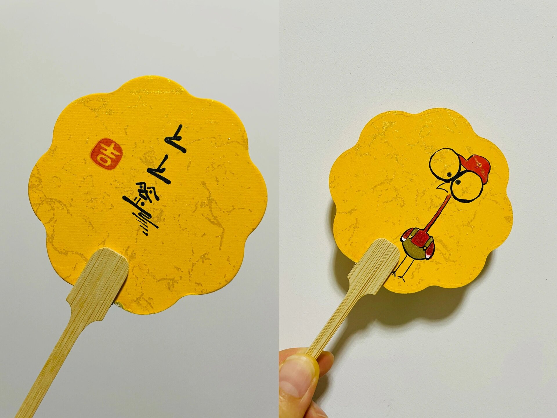 每日一画画ll手绘迷你小扇子 今天走的是可爱路线, 临慕上各位大佬的