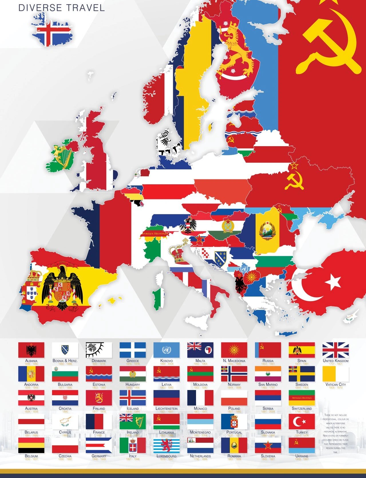 欧洲国家以前的国旗