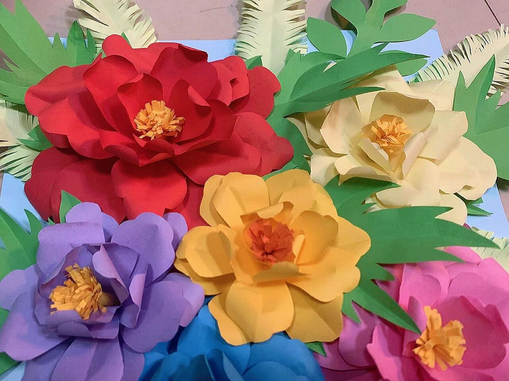 纸浮雕花卉简单图片