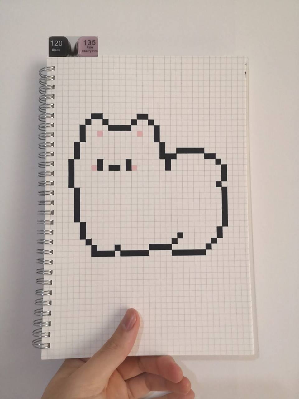 像素画:又一只小狗 这是博美还是萨摩耶呢 临摹自: #像素画