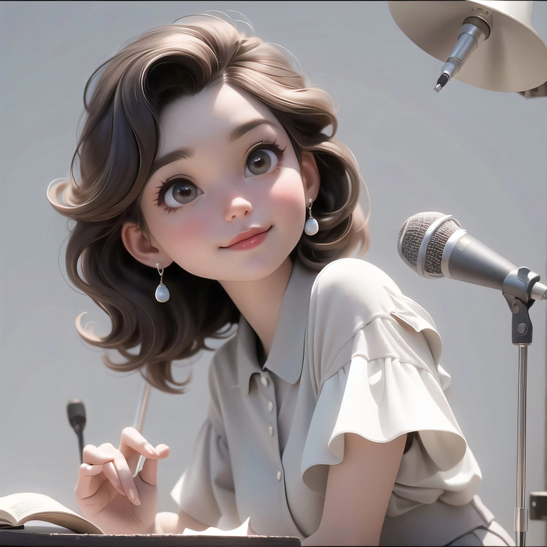 粉丝许愿职业头像96短发播音员92