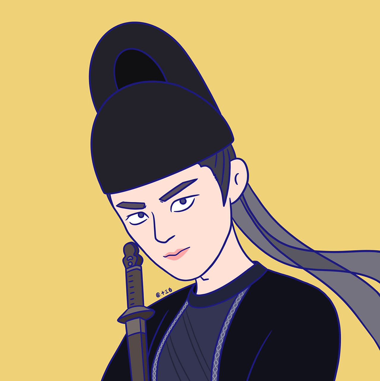 电视剧长歌行,两对情头,卡通漫画角色插画 手绘头像 迪丽热巴 吴磊