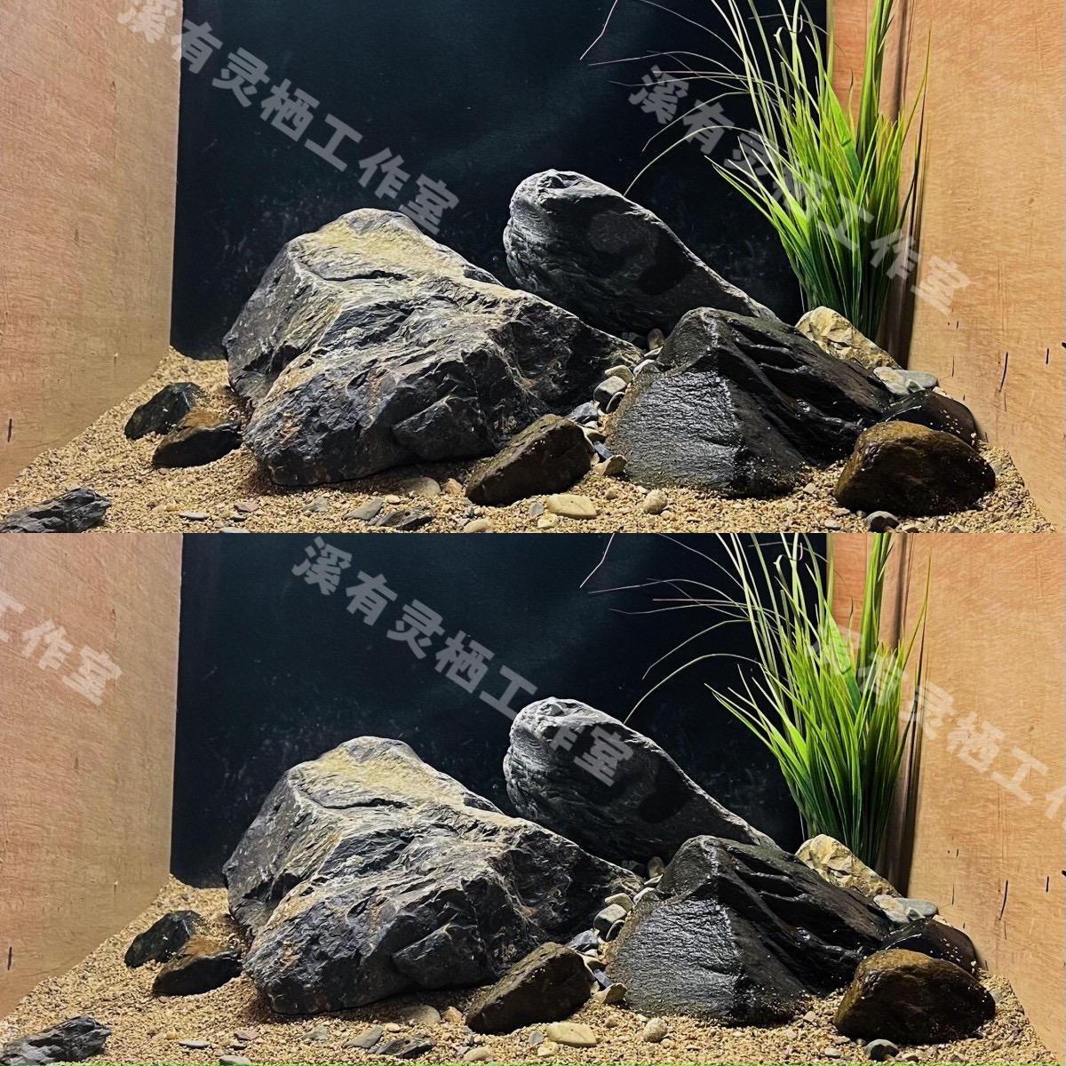 40-50原生溪流缸造景素材沙盘作品