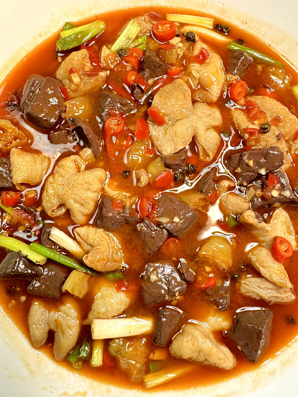 97肥肠配上血旺简直味道无敌了,超级推荐大家试一试… 江湖菜系列