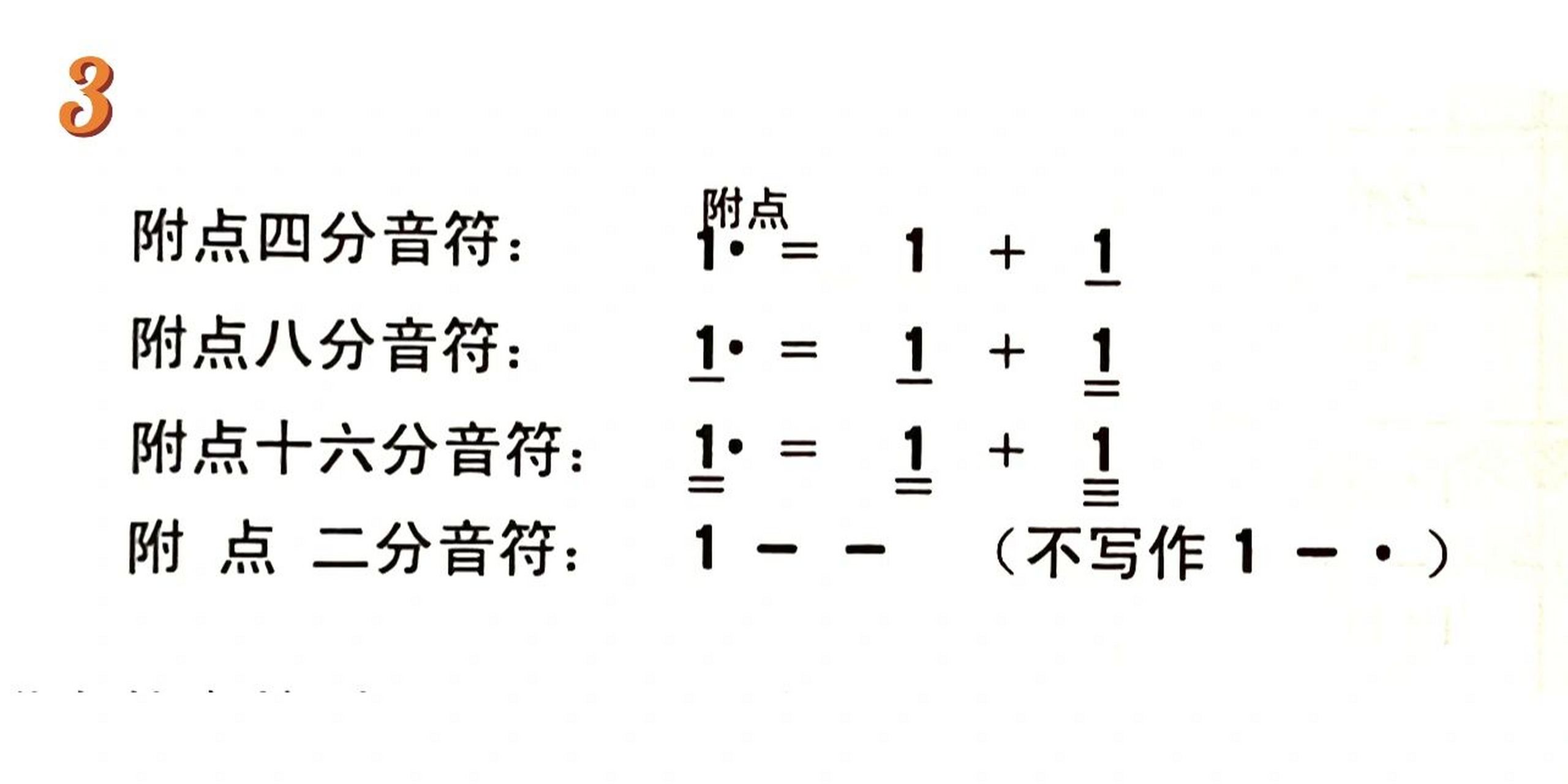 简谱小知识分享97 今天接着分享四分音符与增时线或减时线组合在一