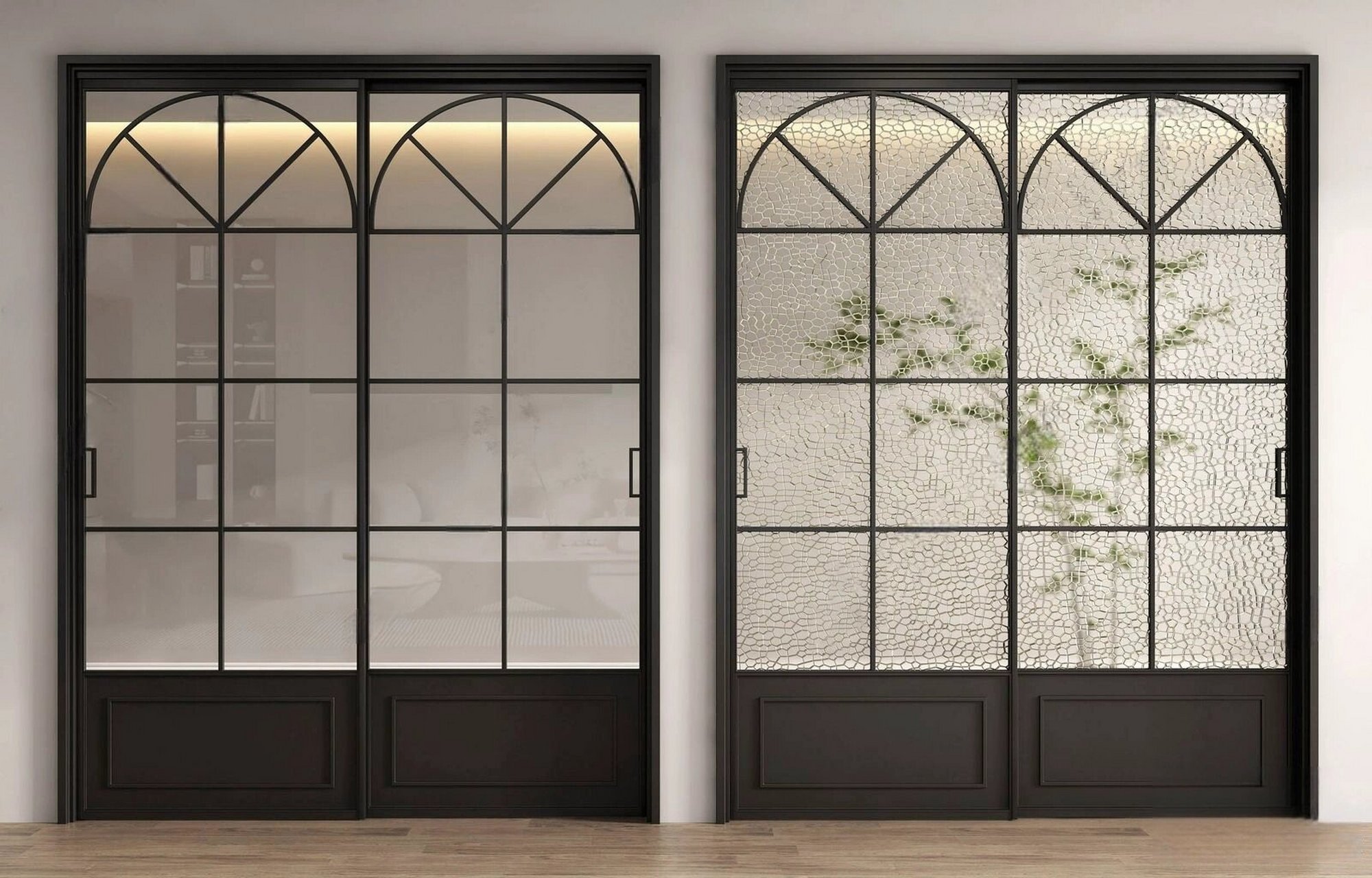 吹爆我家超高颜值法式玻璃门|推拉门合集 法式复古风格设计搭配,极窄