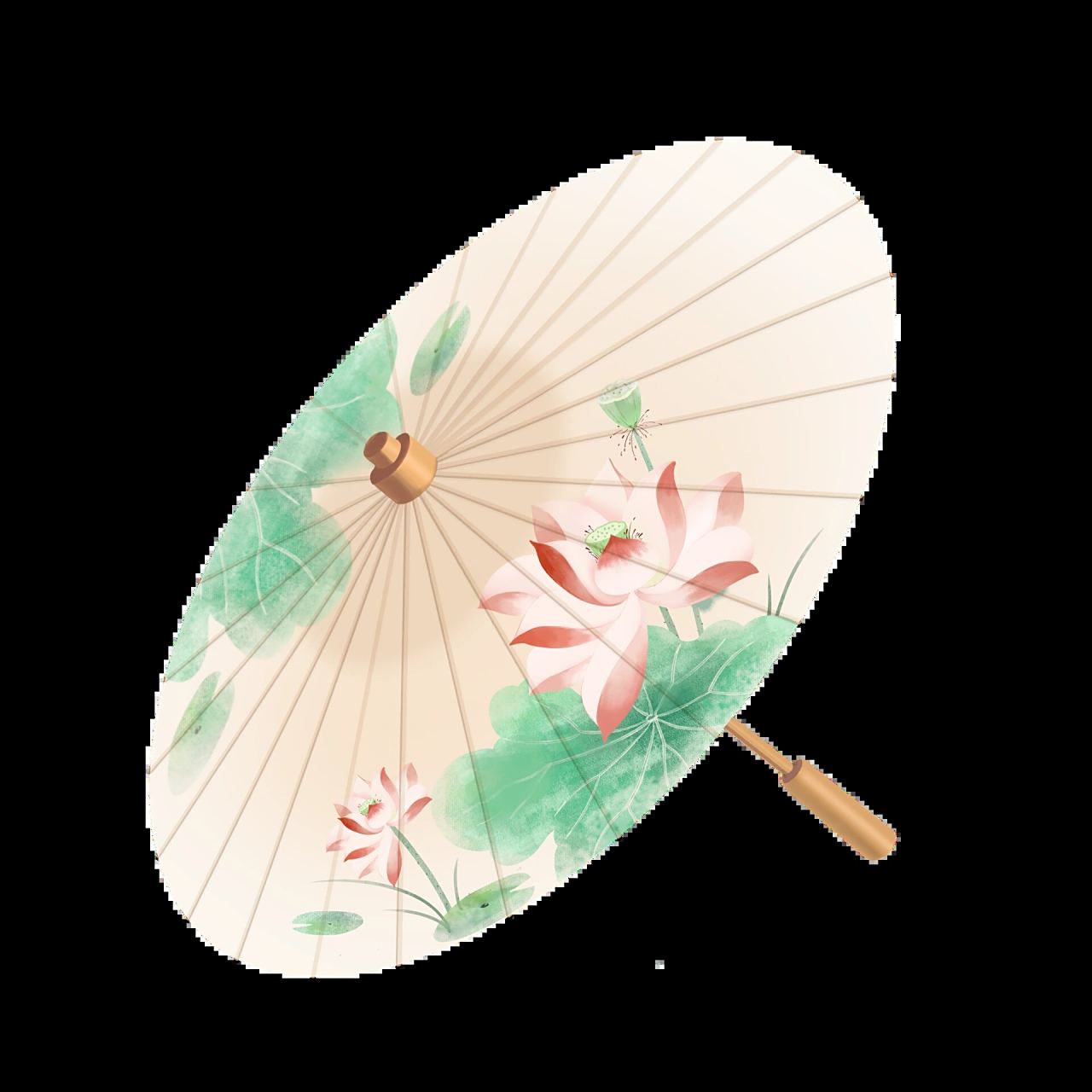 中国风油纸伞97免抠素材 99今日素材 7315古风水彩唯美紫色