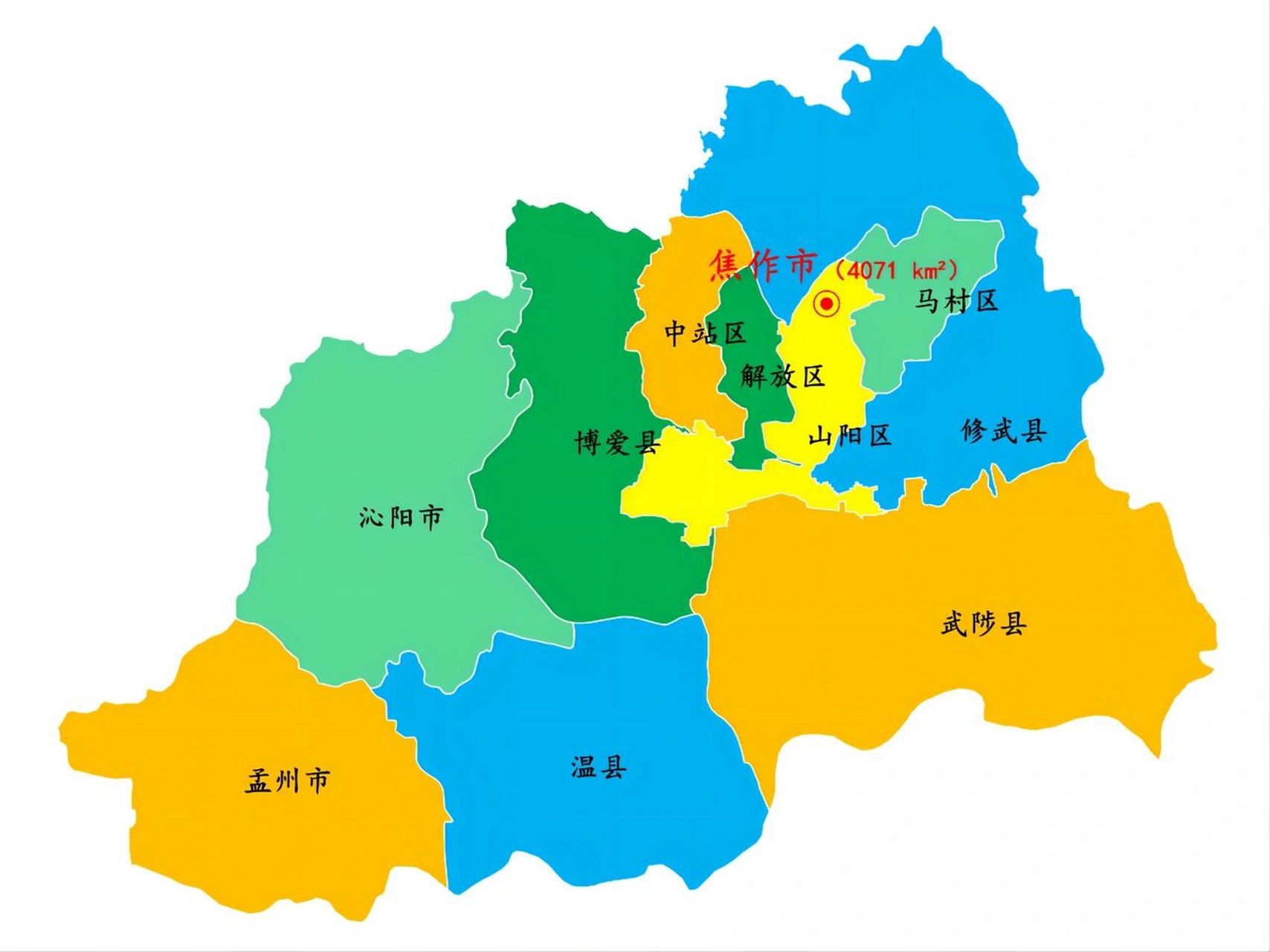 焦作地图全图高清版本图片