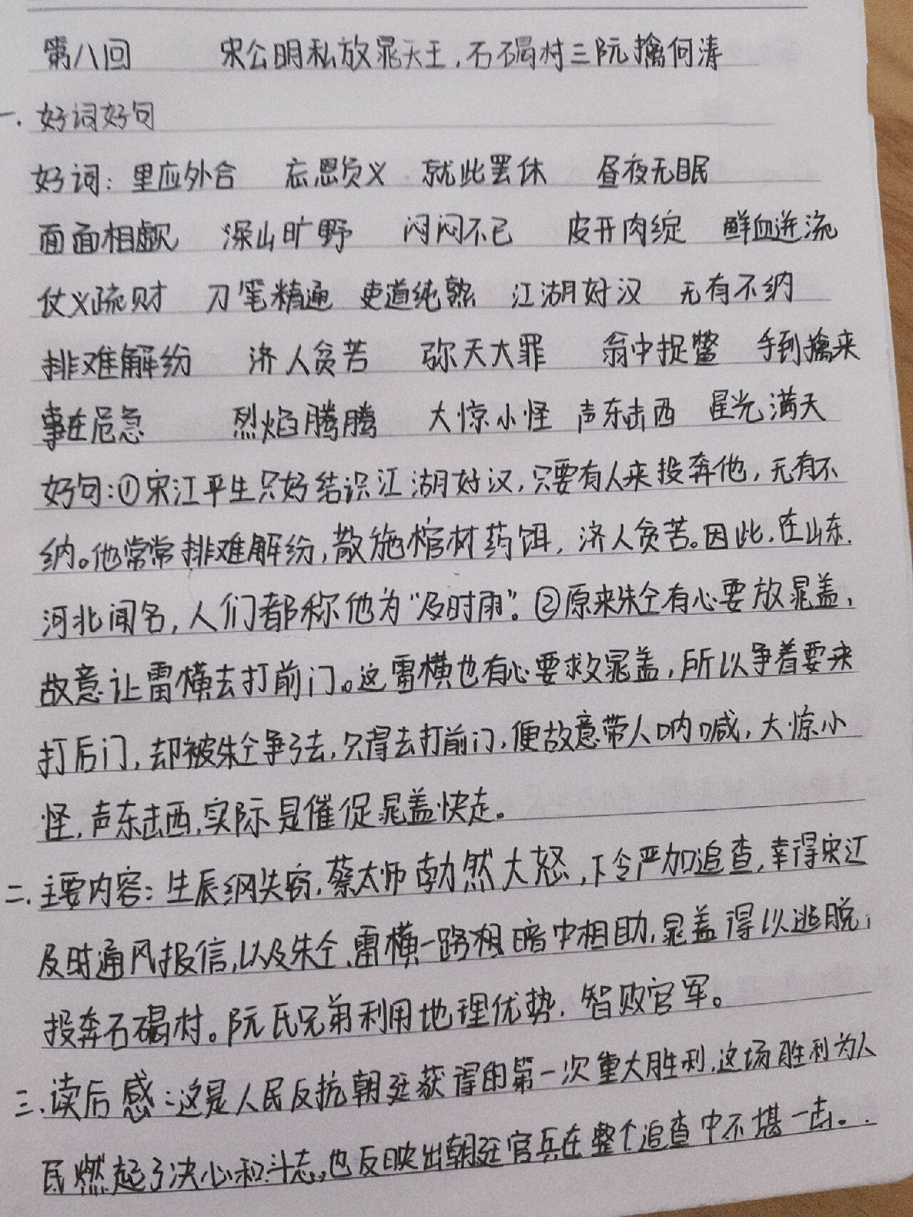 水浒传第八回读书笔记图片