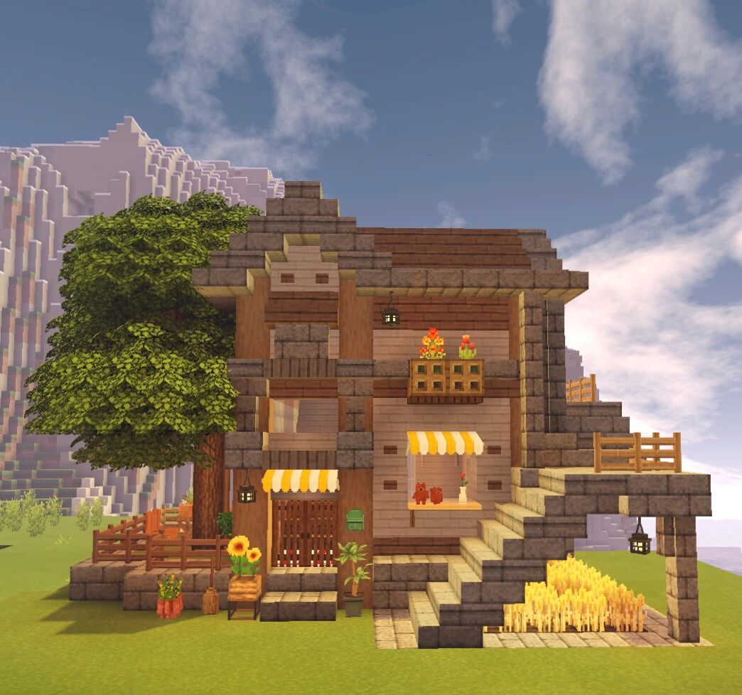 【我的世界】石砖小屋93建筑