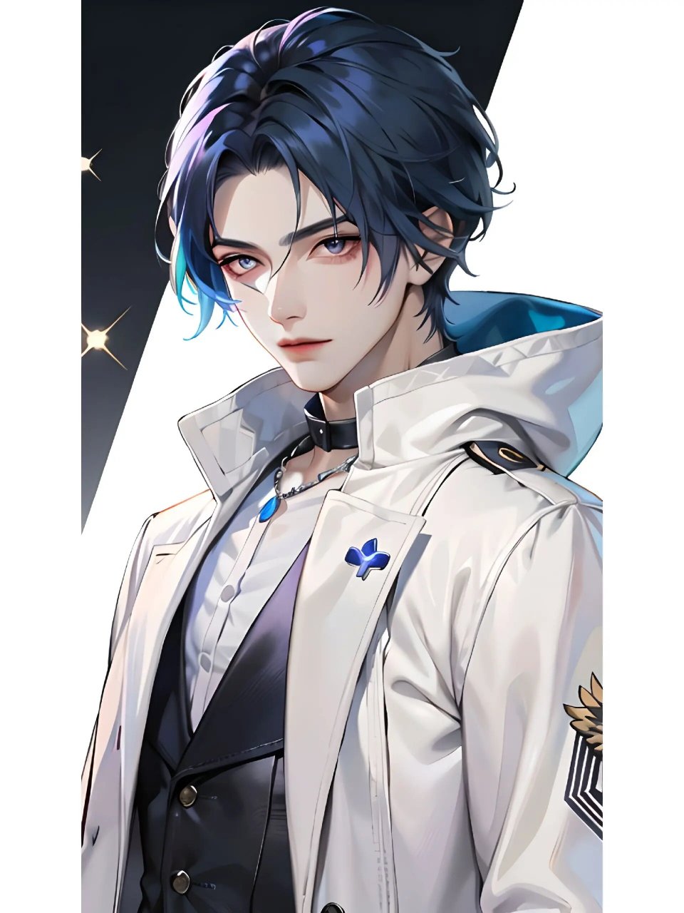 男生头像i i 蓝发少年