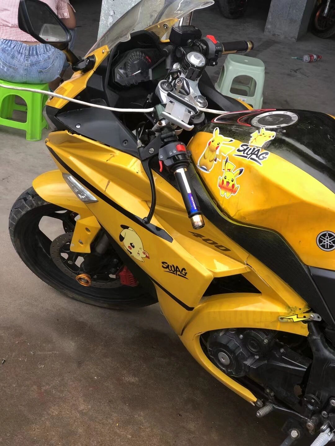 出售一台战神雅马哈r3 双杠400cc 分离式手把 倒置减震 几千公里的车