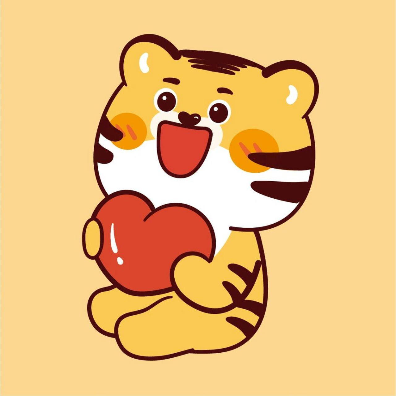 虎小宝一家三口表情包虎宝宝卡通可爱ip 虎小宝——微信表情包可下载