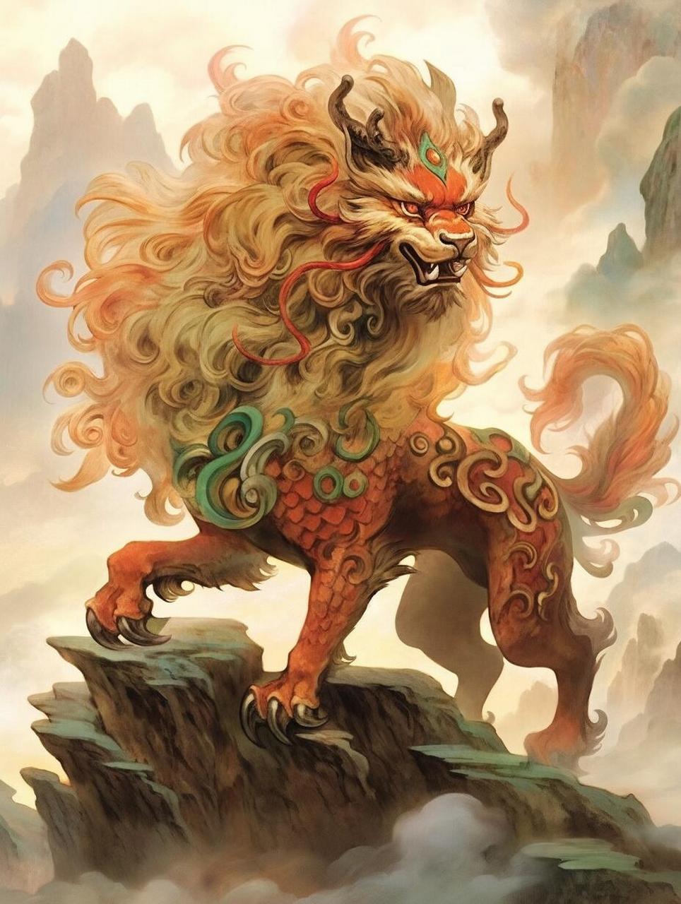 山海经十大瑞兽(一):麒麟 麒麟被认为是一种吉祥的生物,被视为吉祥之