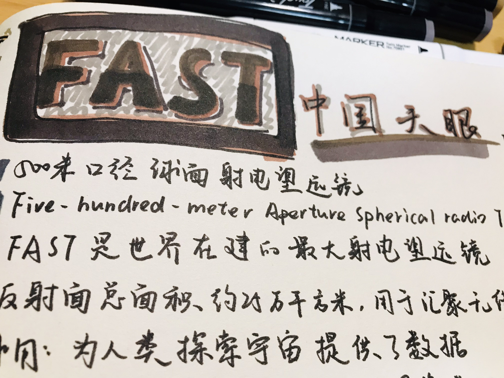 中国天眼手抄报95 物理作业
