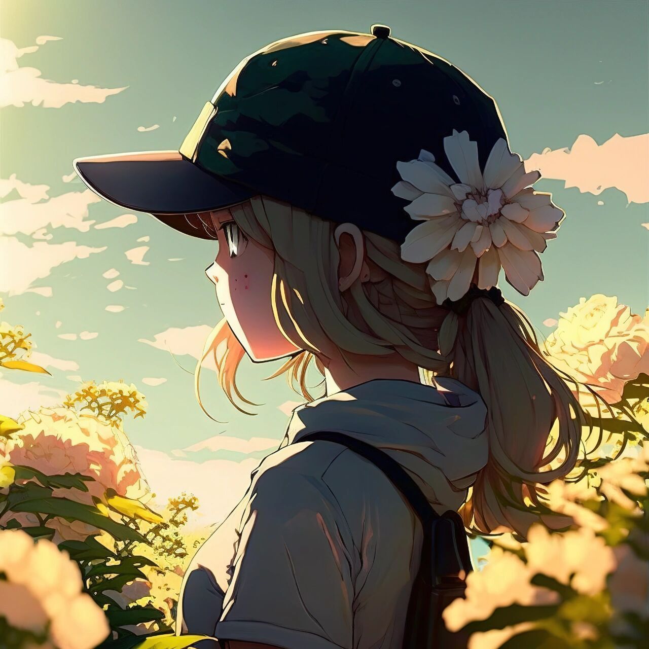 栀子花女孩 出门就与微风撞了个满怀,风中含着露水和栀子花的气息