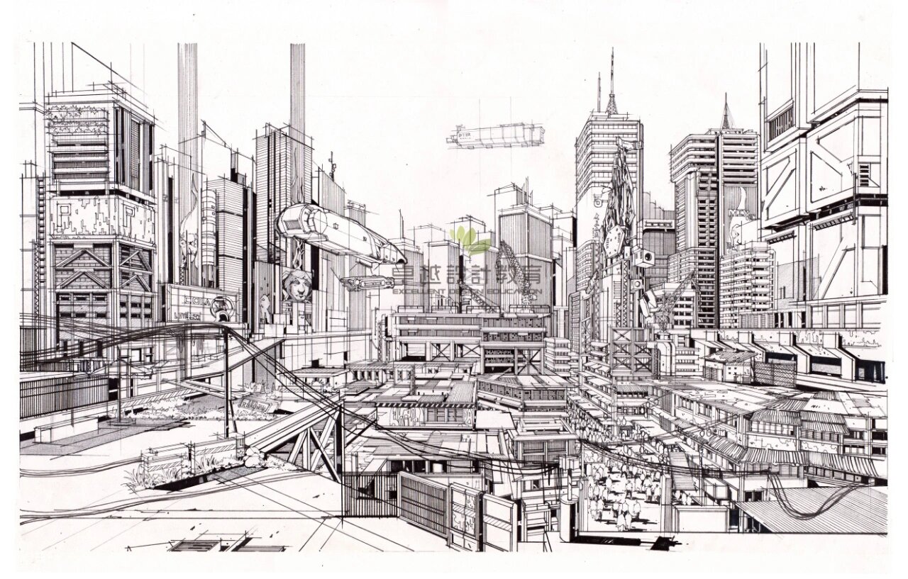 赛博朋克 线稿 全网首发