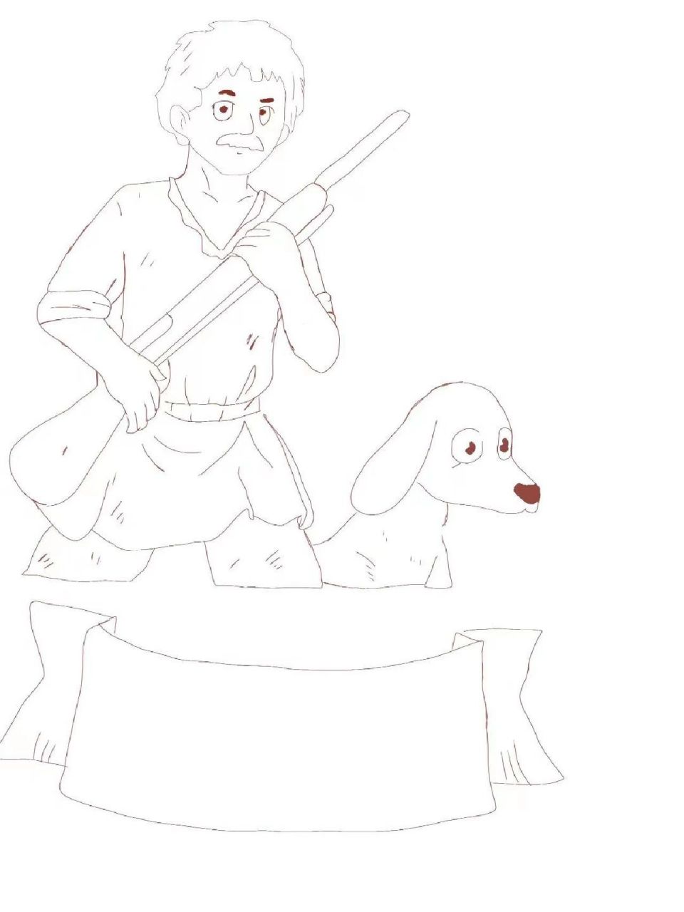 《鲁滨逊漂流记》的画画素材 礼貌拿图00